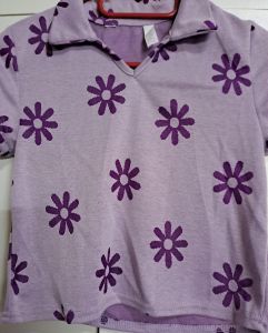 Kids Costumes to Hire - Lilac top with purple flowers - 13 Years